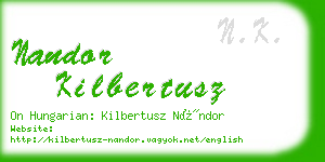 nandor kilbertusz business card